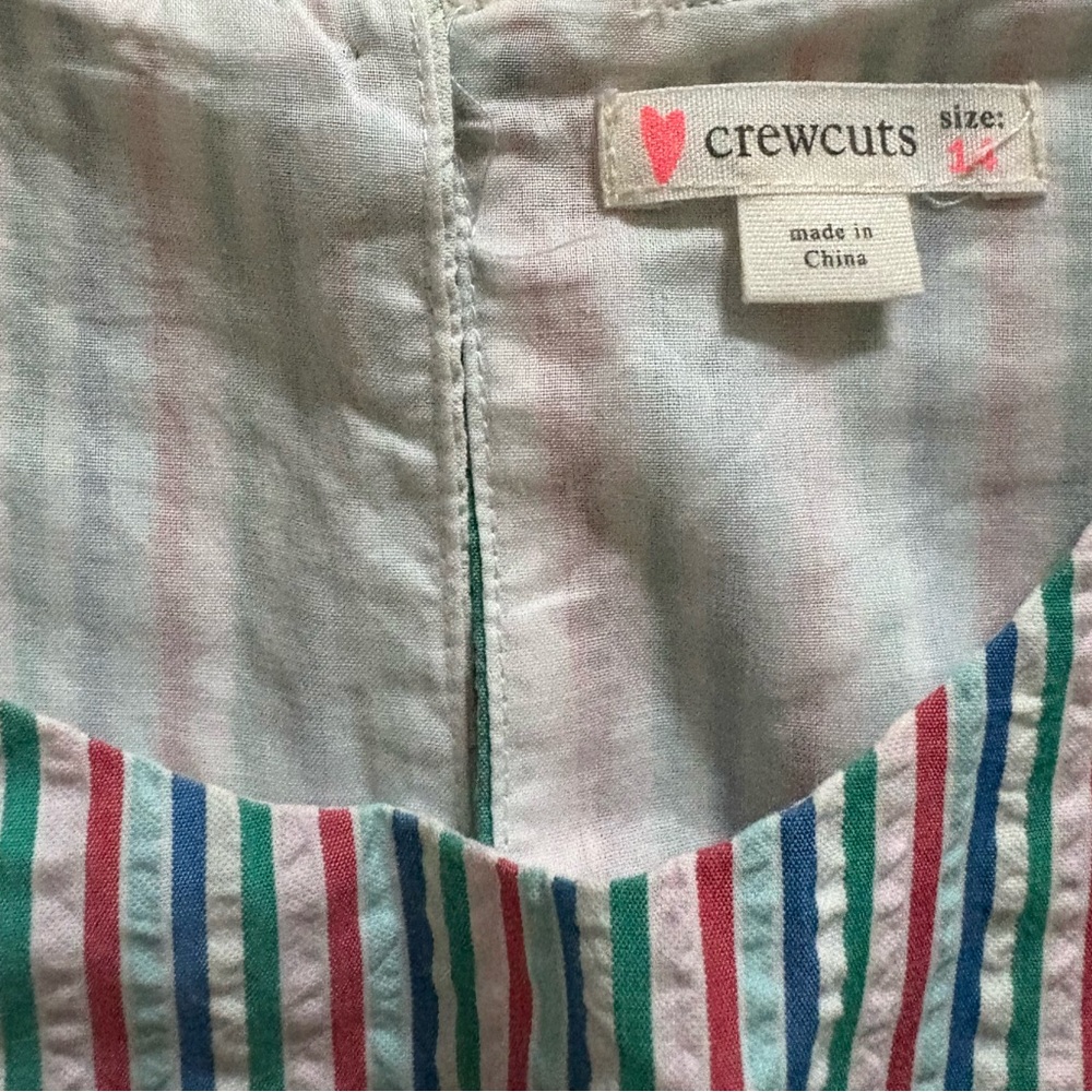Crewcuts size 14Striped Multicolor Kids Dress - Picture 3 of 4